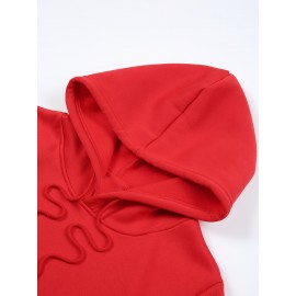 [Cozy Cartoon Hoodie] Cozy Comfort Cartoon Print Men's Hoodie | Long Sleeve Pullover with Fun Animated Character Design, Light Gray, Perfect for Fall and Winter