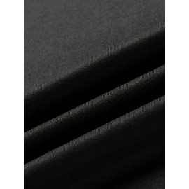 [Casual Geometric Stripe] Men's Casual Geometric Stripe Sweatshirt | Black & White Crew Neck Pullover | Comfortable Knit Fabric | Long Sleeve Hoodie