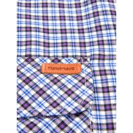 Men's Heavy-Duty Plaid Long Sleeve Dress Shirt - Winter Warmth Collar & Chest Pocket Button, Blue/White/Black/Brown Checkered Pattern, Loose Fit Casual & Formal Button-Up Coat Jacket-like Blazer (Machine Washable)