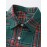 Men'S Casual Red and Green Plaid Long Sleeve Shirt - Polyester, Non-Stretch, Single Breasted, Pocket, Weekend Casual, Regular Fit