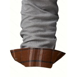 Men's Textured Waffle Knit Button-Up Long Sleeve Outdoor Casual Shirt, Breathable Fabric, Machine Washable, Suitable for Outdoors, Festivals & Office Wear, Multi-Purpose Clothing, Quality Material, Lightweight, Durable Structure, Trendy Men's Fashion