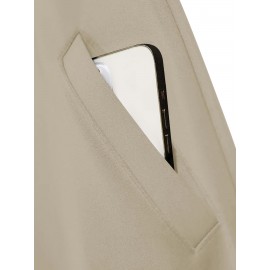 Men's Stylish African Print Zip-Up Jacket - Slim Fit, Beige with 