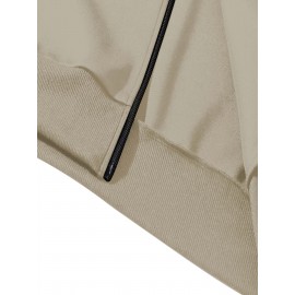 Men's Stylish African Print Zip-Up Jacket - Slim Fit, Beige with 