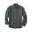 Men'S Casual Red and Green Plaid Long Sleeve Shirt - Polyester, Non-Stretch, Single Breasted, Pocket, Weekend Casual, Regular Fit